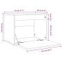 Hängeschrank aus massivem Kiefernholz weiß 45x30x35 cm von vidaXL, Regale und Regale - Ref: Foro24-813437, Preis: 40,03 €, Ra...