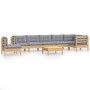 Gartenmöbel-Set 9-teilig und Kissen aus massivem Kiefernholz von vidaXL, Gartensets - Ref: Foro24-3096736, Preis: 648,55 €, R...