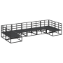 Conjunto de sofá de jardín 7 pcs Negro 353 x 141.5 x 71 cm