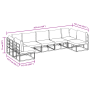 Conjunto de sofá de jardín 7 pcs Negro 353 x 141.5 x 71 cm