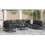 Conjunto de sofá de jardín 8 pcs Negro 283 x 71.5 x 71 cm