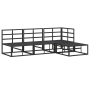 Conjunto de sofá de jardín 4 pcs Negro 211.5 x 141.5 x 71 cm
