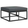 Conjunto de sofá de jardín 5 pcs Negro 70 x 70 x 32 cm Aluminio