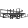 Conjunto de sofá de jardín 5 pcs Negro 70 x 70 x 32 cm Aluminio
