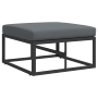 Conjunto de sofá de jardín 6 pcs Negro 70 x 70 x 32 cm Aluminio