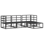 Conjunto de sofá de jardín 4 pcs Negro 213 x 141.5 x 71 cm