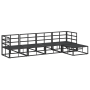 Conjunto de sofá de jardín 5 pcs Negro 283 x 141.5 x 71 cm