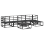 Conjunto de sofá de jardín 6 pcs Negro 70 x 70 x 32 cm Aluminio