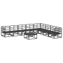 Conjunto de sofá de jardín 9 pcs Negro 70 x 70 x 32 cm Aluminio