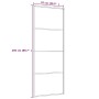 ESG-Glas- und Aluminium-Schiebetür 76x205 cm weiß von vidaXL, Türen für zu Hause - Ref: Foro24-151656, Preis: 156,08 €, Rabat...