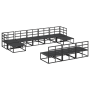 Conjunto de sofá de jardín 10 pcs Negro 353 x 141.5 x 71 cm