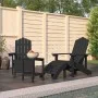 Adirondack Gartenstühle mit Fußstütze & Tisch HDPE anthrazit von vidaXL, Gartenstühle - Ref: Foro24-3095713, Preis: 452,77 €,...