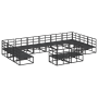 Conjunto de sofá de jardín 12 pcs Negro 423 x 211.5 x 71 cm