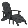 Adirondack garden chairs with footrest & anthracite HDPE table by vidaXL, Garden chairs - Ref: Foro24-3095713, Price: 452,77 ...