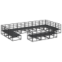 Conjunto de sofá de jardín 13 pcs Negro 423 x 211.5 x 71 cm