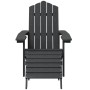 Adirondack Gartenstühle mit Fußstütze & Tisch HDPE anthrazit von vidaXL, Gartenstühle - Ref: Foro24-3095713, Preis: 486,06 €,...