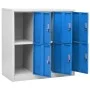 Armarios taquilla 5 uds acero gris claro y azul 90x45x92,5 cm de vidaXL, Taquillas y armarios de almacenamiento - Ref: Foro24...