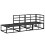 Conjunto de sofá de jardín 3 pcs Negro 211.5 x 71.5 x 71 cm