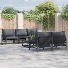 Conjunto de sofá de jardín 6 pcs Antracita 70 x 70.5 x 31.5 cm