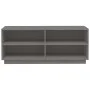Shoe cabinet made of solid gray pine wood 110x34x45 cm by vidaXL, Shoe racks and shoe organizers - Ref: Foro24-813542, Price:...