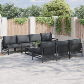 Conjunto de sofá de jardín 8 pcs Antracita 70 x 70.5 x 31.5 cm