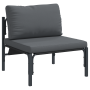 Conjunto de sofá de jardín 3 pcs Antracita Acero
