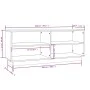 Shoe cabinet made of solid gray pine wood 110x34x45 cm by vidaXL, Shoe racks and shoe organizers - Ref: Foro24-813542, Price:...