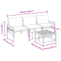 Conjunto de sofá de jardín 4 pcs Antracita Acero