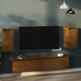 Wandschrank 2 Stück honigbraunes Kiefernholz 30x30x60 cm von vidaXL, Regale und Regale - Ref: Foro24-813492, Preis: 70,26 €, ...