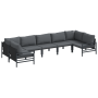 Conjunto de sofá de jardín 7 pcs Antracita Acero