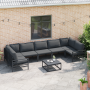 Conjunto de sofá de jardín 7 pcs Antracita Acero