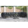 Conjunto de sofá de jardín 7 pcs Antracita Acero