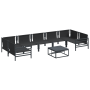 Conjunto de sofá de jardín 8 pcs Antracita Acero