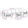 Conjunto de sofá de jardín 8 pcs Antracita Acero