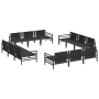Conjunto de sofá de jardín 12 pcs Antracita Acero
