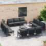 Conjunto de sofá de jardín 13 pcs Antracita Acero