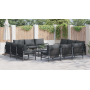 Conjunto de sofá de jardín 13 pcs Antracita Acero