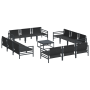 Conjunto de sofá de jardín 13 pcs Antracita Acero