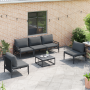 Conjunto de sofá de jardín 5 pcs Antracita Acero