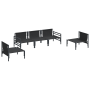 Conjunto de sofá de jardín 5 pcs Antracita Acero