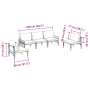 Conjunto de sofá de jardín 5 pcs Antracita Acero