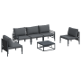 Conjunto de sofá de jardín 6 pcs Antracita Acero