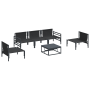 Conjunto de sofá de jardín 6 pcs Antracita Acero