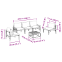 Conjunto de sofá de jardín 6 pcs Antracita Acero