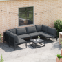Conjunto de sofá de jardín 6 pcs Antracita Acero
