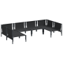 Conjunto de sofá de jardín 6 pcs Antracita Acero