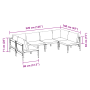 Conjunto de sofá de jardín 6 pcs Antracita Acero