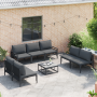 Conjunto de sofá de jardín 7 pcs Antracita Acero