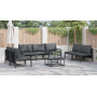 Conjunto de sofá de jardín 7 pcs Antracita Acero