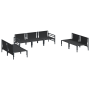 Conjunto de sofá de jardín 7 pcs Antracita Acero